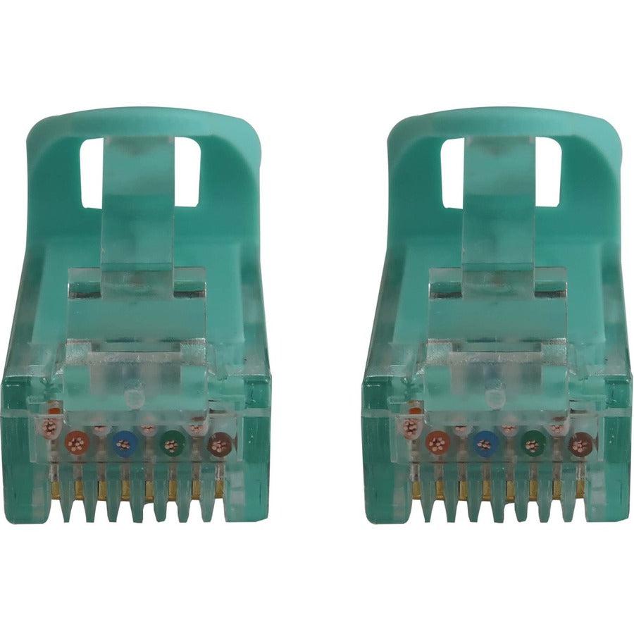 Tripp Lite Cat6a 10G Snagless Molded UTP Ethernet Cable (RJ45 M/M), PoE, Aqua, 1 ft. (0.3 m)