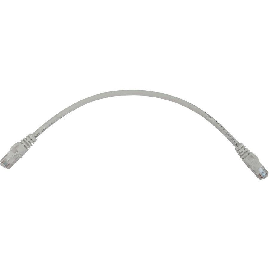 Tripp Lite Cat6a 10G Snagless Molded UTP Ethernet Cable (RJ45 M/M), PoE, White, 1 ft. (0.3 m)