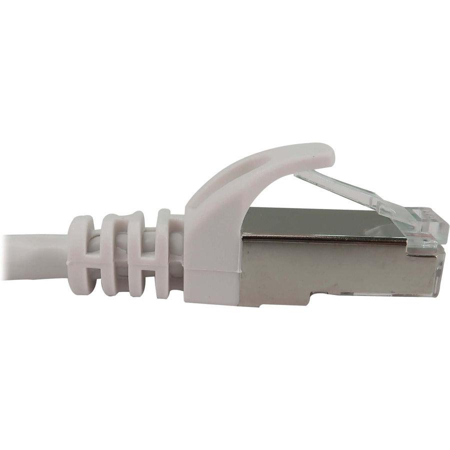 Tripp Lite Cat6a 10G Snagless Shielded Slim STP Ethernet Cable (RJ45 M/M), PoE, White, 15 ft. (4.6 m)