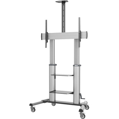 Tripp Lite Dmcs60100Xxck Safe-It Heavy-Duty Rolling Tv Cart With Height-Adjusting Crank Handle For 60 To 100-Inch Displays