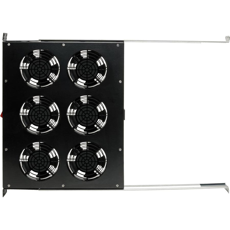 Tripp Lite Fan Tray For 19 In. Racks - 1U, 6 120V High-Performance Fans, 576 Cfm, C14 Inlet