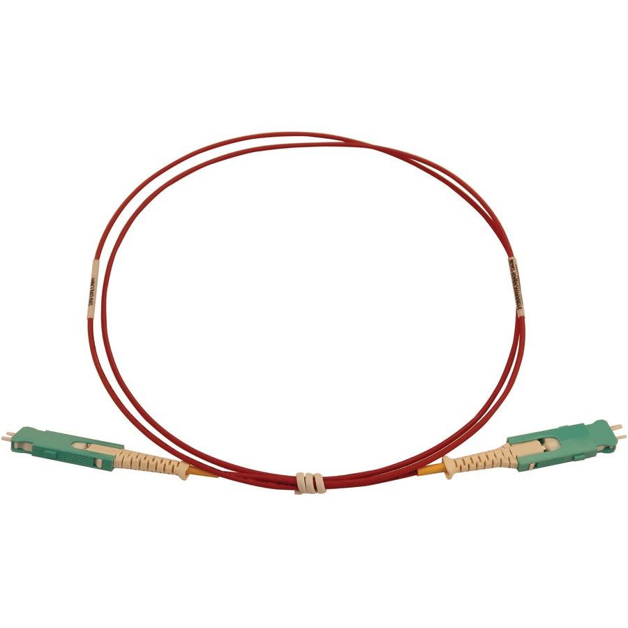 Tripp Lite Fiber Optic Cable 400G Multimode 50/125 Om4 Fiber Cable, Magenta, 1 M (3.3 Ft.)