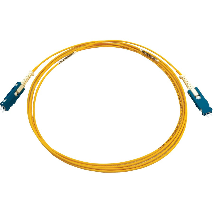 Tripp Lite Fiber Optic Cable 400G Singlemode 9/125 Os2 Fiber Cable, Yellow, 2 M (6.6 Ft.)