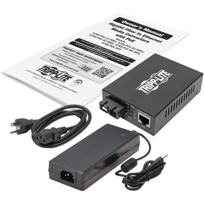 Tripp Lite Gigabit Multimode Fiber To Ethernet Media Converter, Poe+ - 10/100/1000 Sc, 1310 Nm, 2 Km (1.2 Mi.)