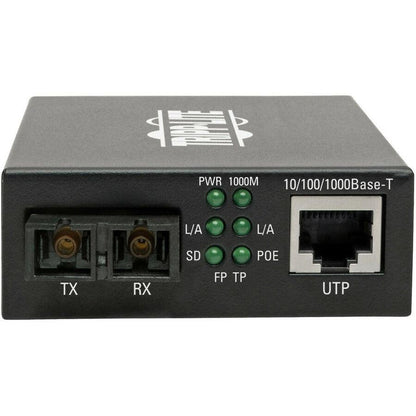 Tripp Lite Gigabit Multimode Fiber To Ethernet Media Converter, Poe+ - 10/100/1000 Sc, 1310 Nm, 2 Km (1.2 Mi.)