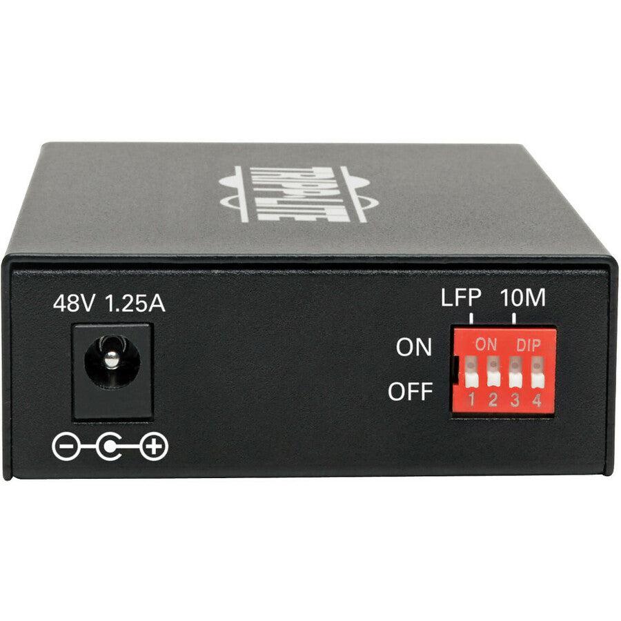 Tripp Lite Gigabit Singlemode Fiber To Ethernet Media Converter, Poe+ - 10/100/1000 Sc, 1310 Nm, 20 Km (12.4 Mi.)