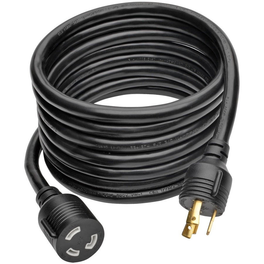 Tripp Lite Heavy-Duty Power Extension Cord, 30A, 10 Awg (Nema L5-30P To Nema L5-30R), Locking Connectors, 15 Ft.