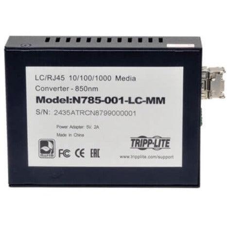 Tripp Lite Lc Multimode Media Converter 10/100/1000, 550M, 850Nm Rj45