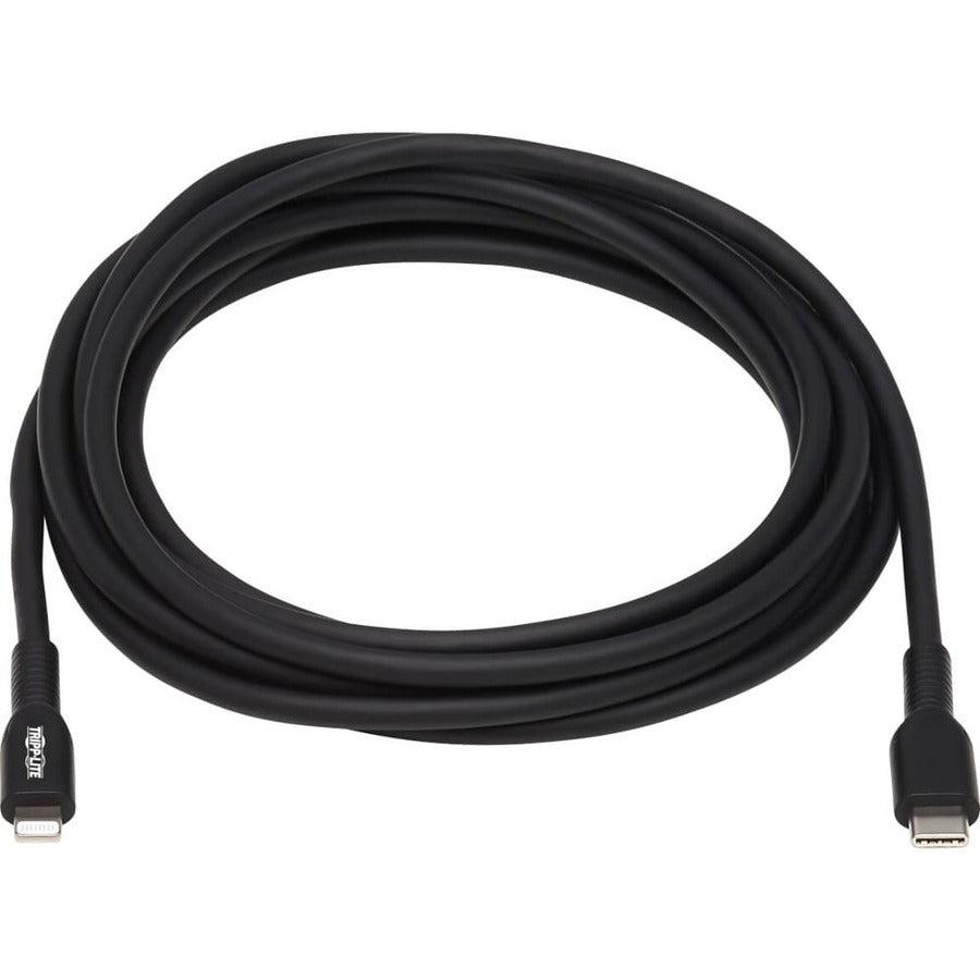 Tripp Lite M102-03M-Bk Usb-C To Lightning Sync/Charge Cable (M/M), Mfi Certified, Black, 3 M (9.8 Ft.)