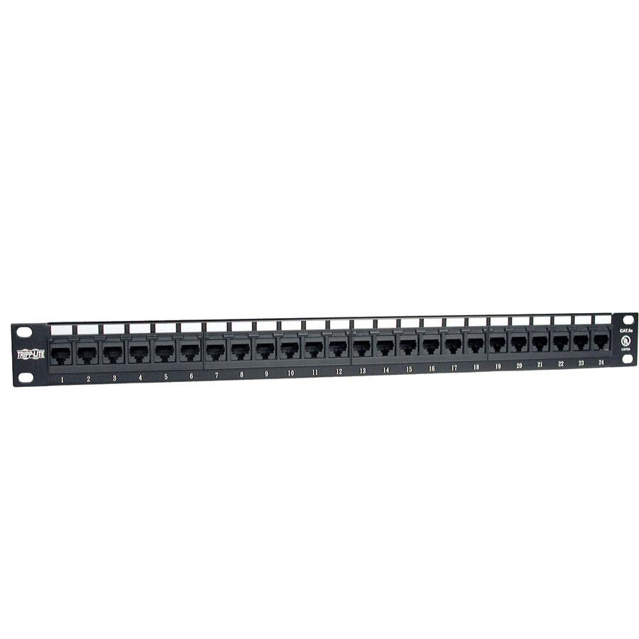 Tripp Lite N052-024 24-Port 1U Rack-Mount Cat5E 110 Patch Panel, 568B, Rj45 Ethernet, Taa