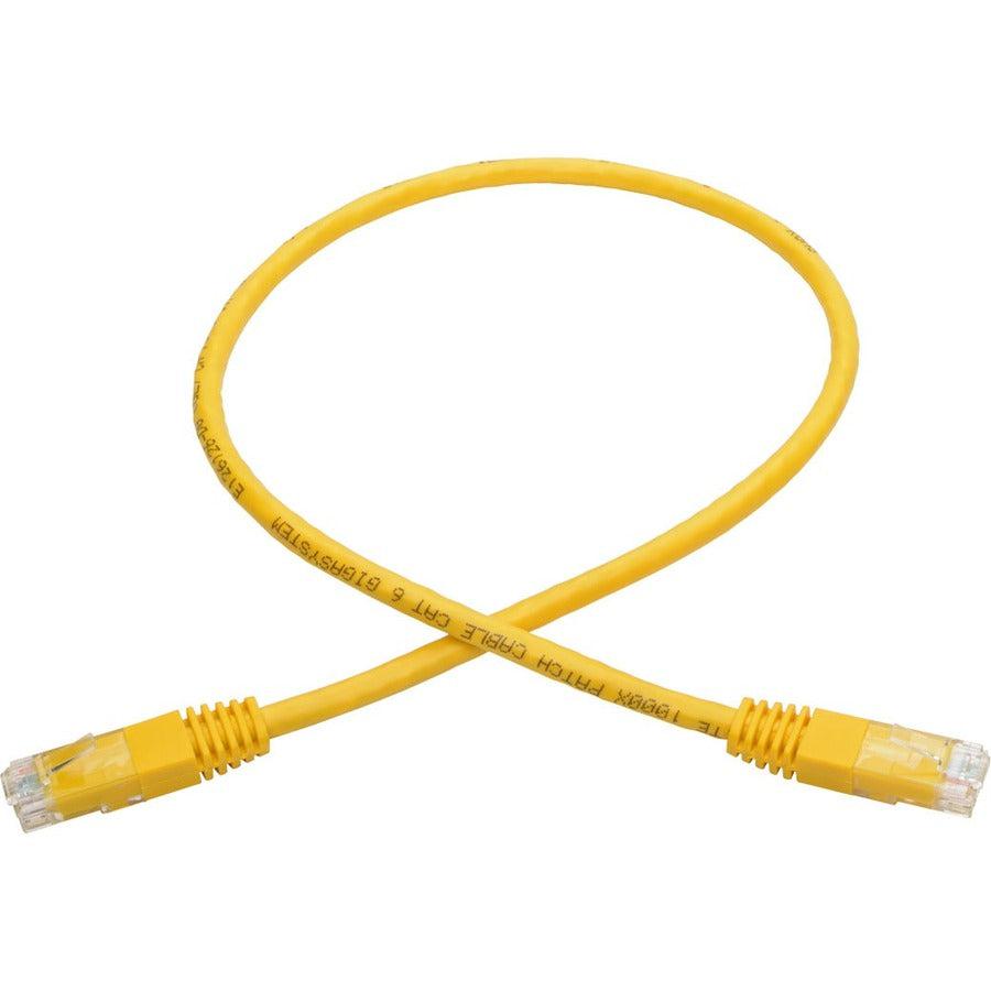 Tripp Lite N200-002-Yw Cat6 Gigabit Molded (Utp) Ethernet Cable (Rj45 M/M), Yellow, 2 Ft. (0.61 M)