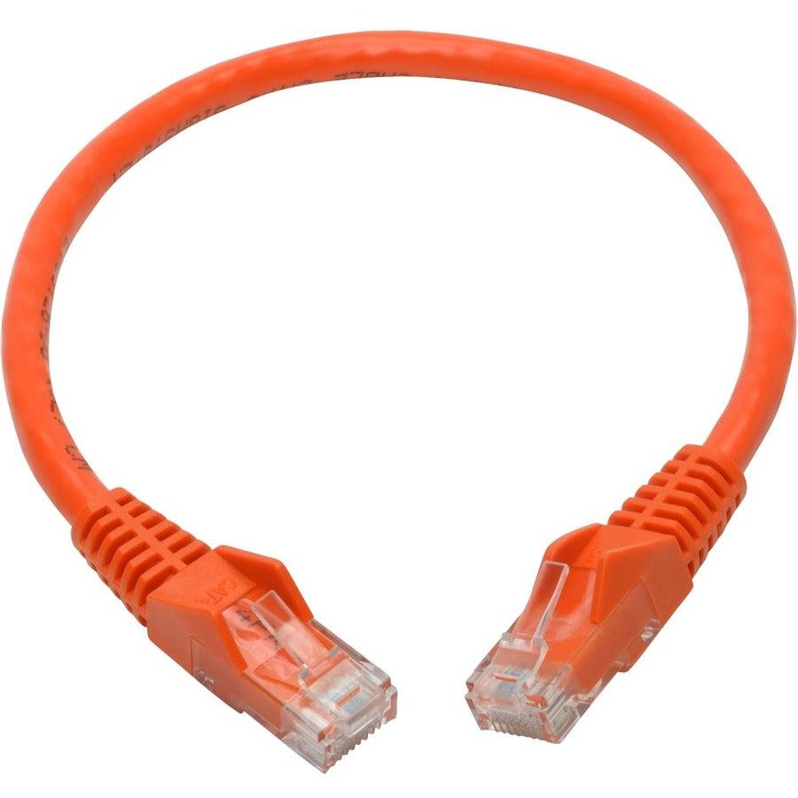 Tripp Lite N201-001-Or Cat6 Gigabit Snagless Molded (Utp) Ethernet Cable (Rj45 M/M), Orange, 1 Ft. (0.31 M)