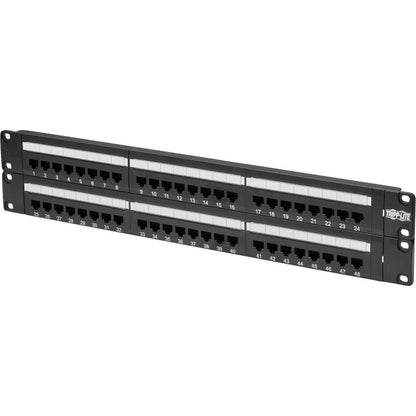 Tripp Lite N252-048 48-Port 2U Rack-Mount Cat6/Cat5 110 Patch Panel, 568B, Rj45 Ethernet, Taa