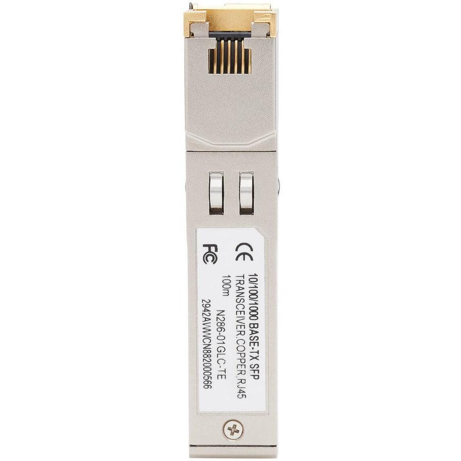 Tripp Lite N286-01Glc-Te Cisco-Compatible Glc-Te Sfp Transceiver - 10/100/1000Base-Tx, Copper, Rj45, Cat6, 328.08 Ft. (100 M)