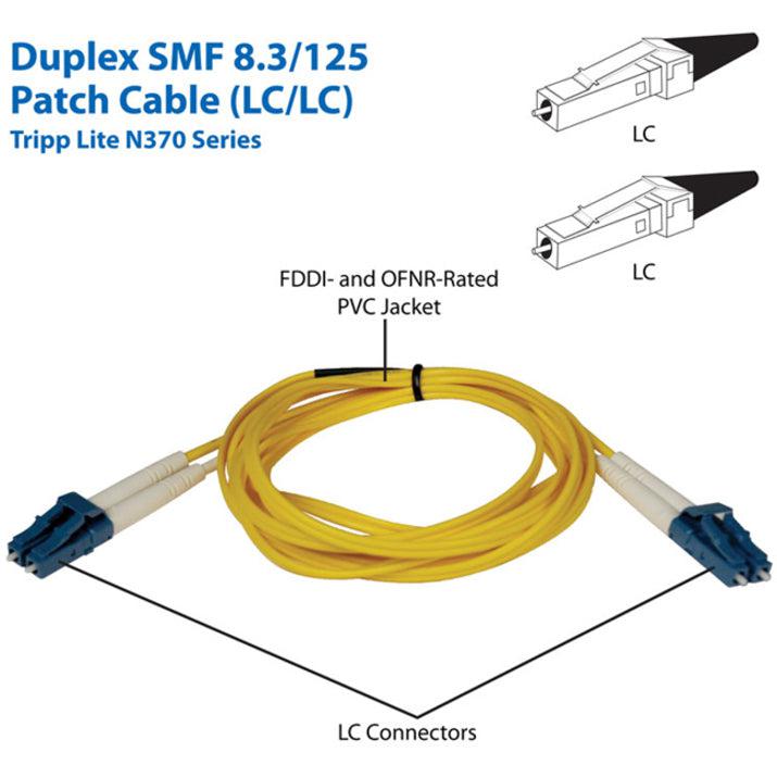 Tripp Lite N370-01M Duplex Singlemode 9/125 Fiber Patch Cable (Lc/Lc), 1M (3 Ft.)