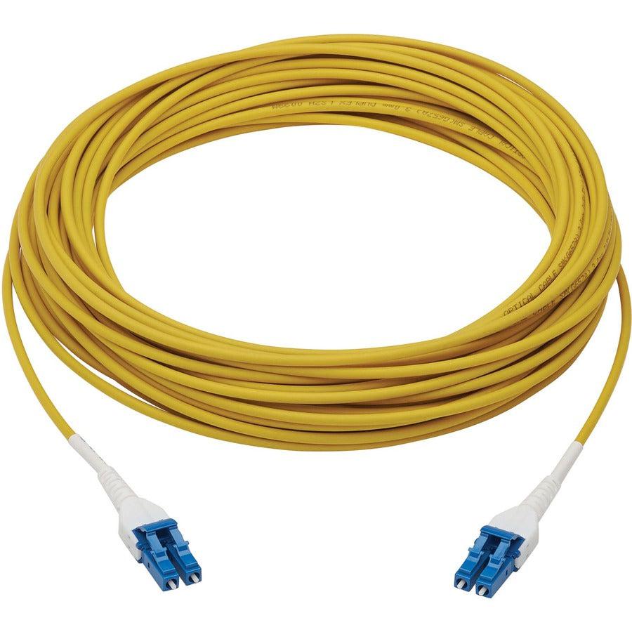 Tripp Lite N370-15M-Ar 100G Duplex Singlemode 9/125 Os2 Armored Fiber Optic Cable (Lc/Lc Duplex M/M), Lszh, Yellow, 15 M (49.2 Ft.)