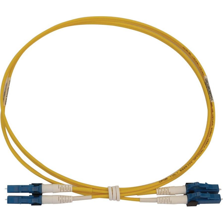 Tripp Lite N370X-01M 400G Duplex Singlemode 9/125 Os2 Switchable Fiber Optic Cable (Lc/Upc M/M), Lszh, Yellow, 1 M (3.3 Ft.)