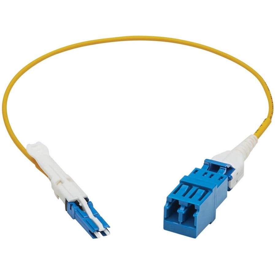 Tripp Lite N381L-001-Mf 400G Duplex Singlemode 9/125 Os2 Fiber Optic Cable Adapter (Cs-Upc/Lc-Upc), M/F, Round Lszh Jacket, Yellow, 1 Ft.