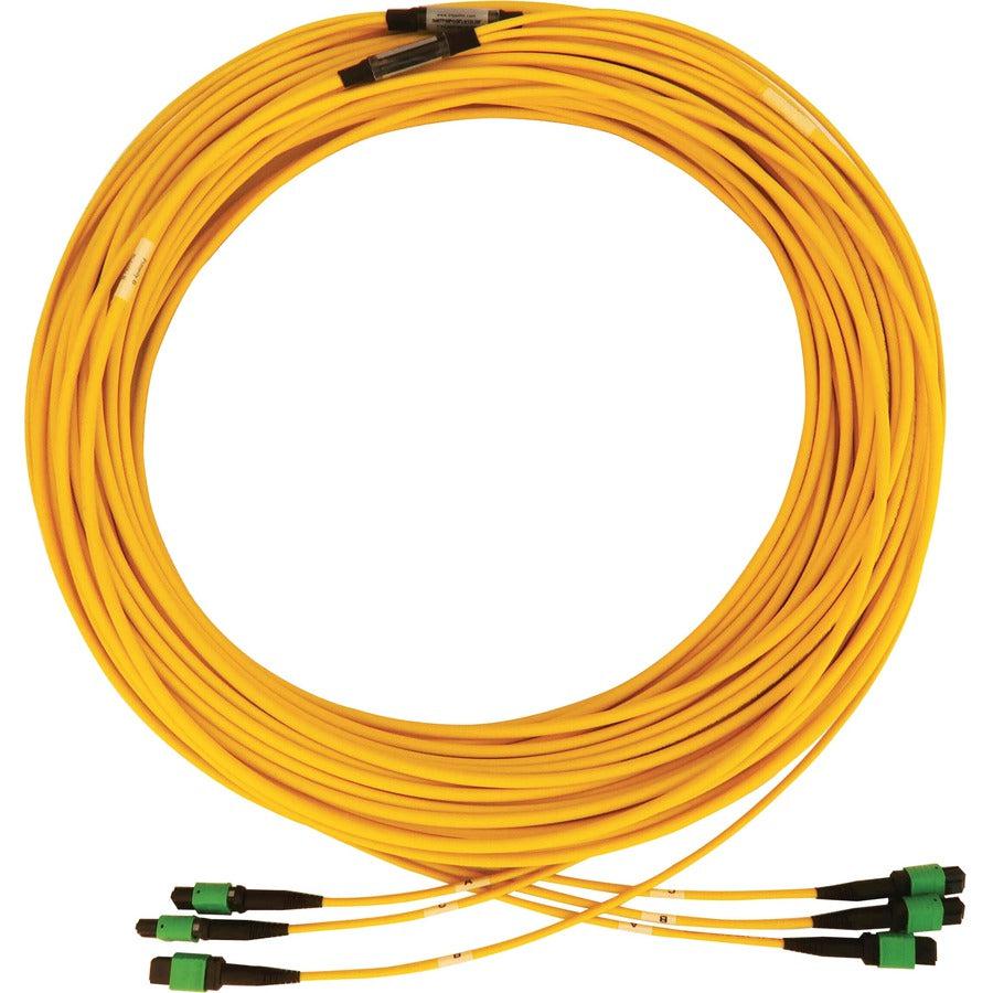 Tripp Lite N392B-45M-3X8Ap 40/100G Singlemode 9/125 Os2 Fiber Optic Cable (3X8F Mtp/Mpo-Apc F/F), Lszh, Yellow, 45 M (147 Ft.)