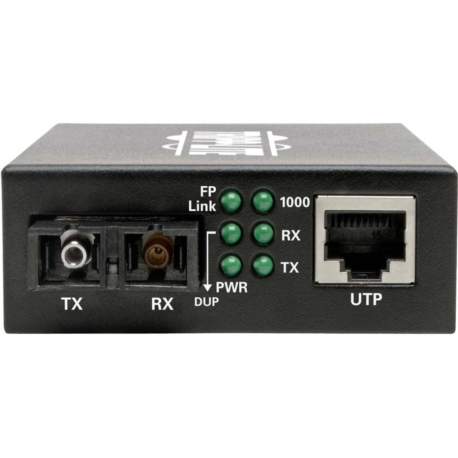 Tripp Lite N785-Int-Sc-Sm Gigabit Singlemode Fiber To Ethernet Media Converter, 10/100/1000 Sc, 1310 Nm, 20 Km (12.4 Mi.)