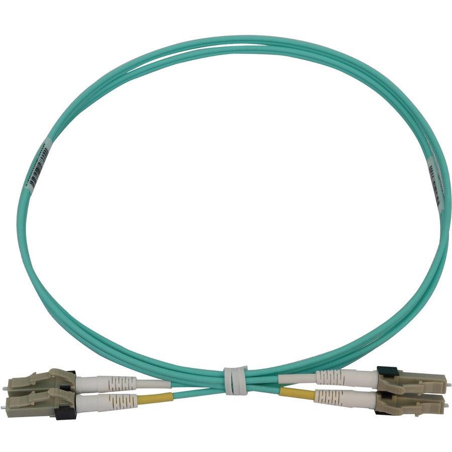 Tripp Lite N820X-01M 400G Multimode 50/125 Om3 Switchable Fiber Optic Cable (Duplex Lc-Pc M/M), Lszh, Aqua, 1 M (3.3 Ft.)