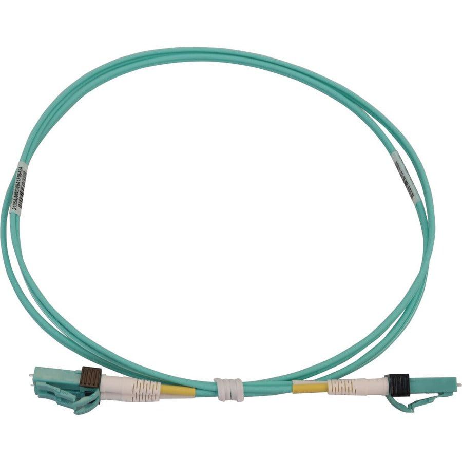 Tripp Lite N820X-01M-Om4 400G Multimode 50/125 Om4 Switchable Fiber Optic Cable (Duplex Lc-Pc M/M), Lszh, Aqua, 1 M (3.3 Ft.)