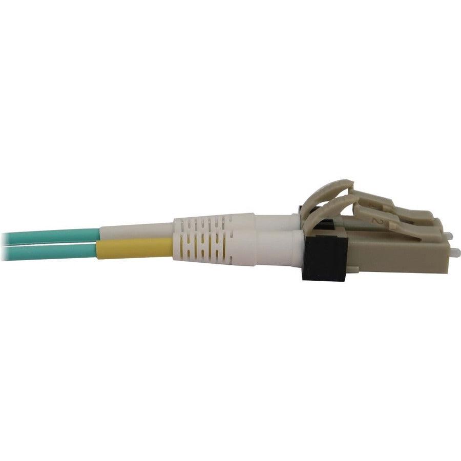 Tripp Lite N820X-02M 400G Multimode 50/125 Om3 Switchable Fiber Optic Cable (Duplex Lc-Pc M/M), Lszh, Aqua, 2 M (6.6 Ft.)