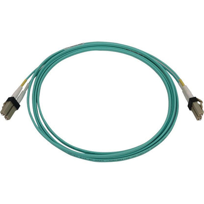 Tripp Lite N820X-02M 400G Multimode 50/125 Om3 Switchable Fiber Optic Cable (Duplex Lc-Pc M/M), Lszh, Aqua, 2 M (6.6 Ft.)