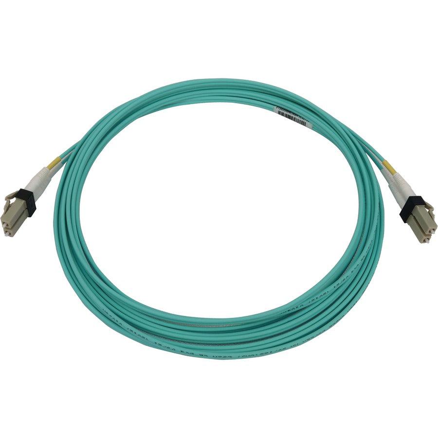 Tripp Lite N820X-04M 400G Multimode 50/125 Om3 Switchable Fiber Optic Cable (Duplex Lc-Pc M/M), Lszh, Aqua, 4 M (13.1 Ft.)