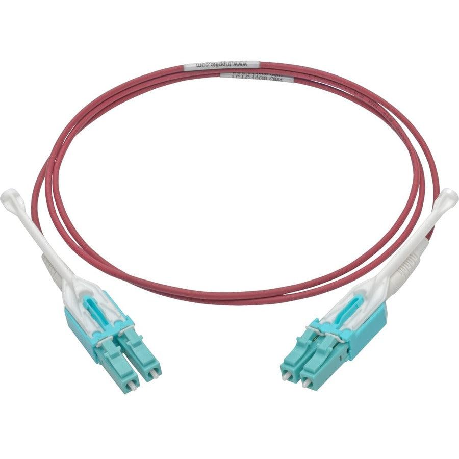 Tripp Lite N821-01M-Mg-T 10G Duplex Multimode 50/125 Om4 Lszh Fiber Optic Cable (Lc/Lc), Push/Pull Tabs, Magenta, 1 M