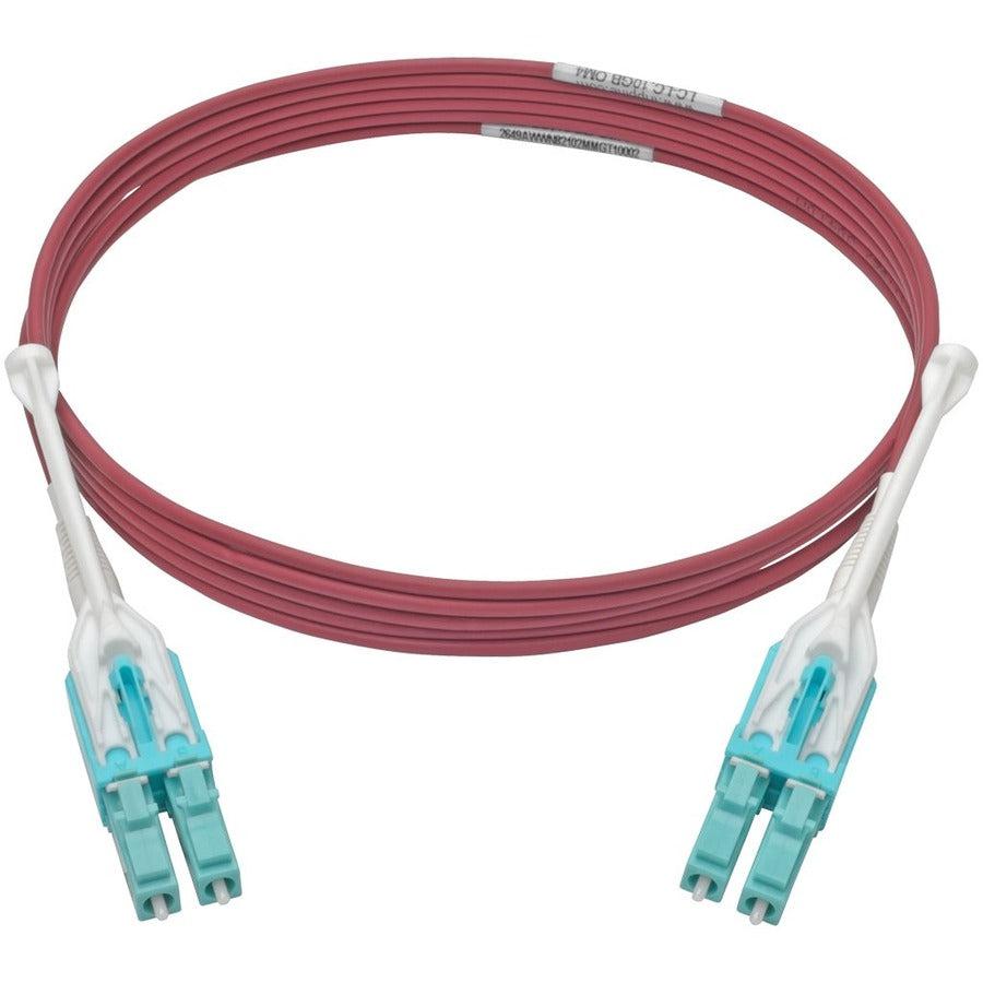 Tripp Lite N821-02M-Mg-T 10G Duplex Multimode 50/125 Om4 Lszh Fiber Optic Cable (Lc/Lc), Push/Pull Tabs, Magenta, 2 M