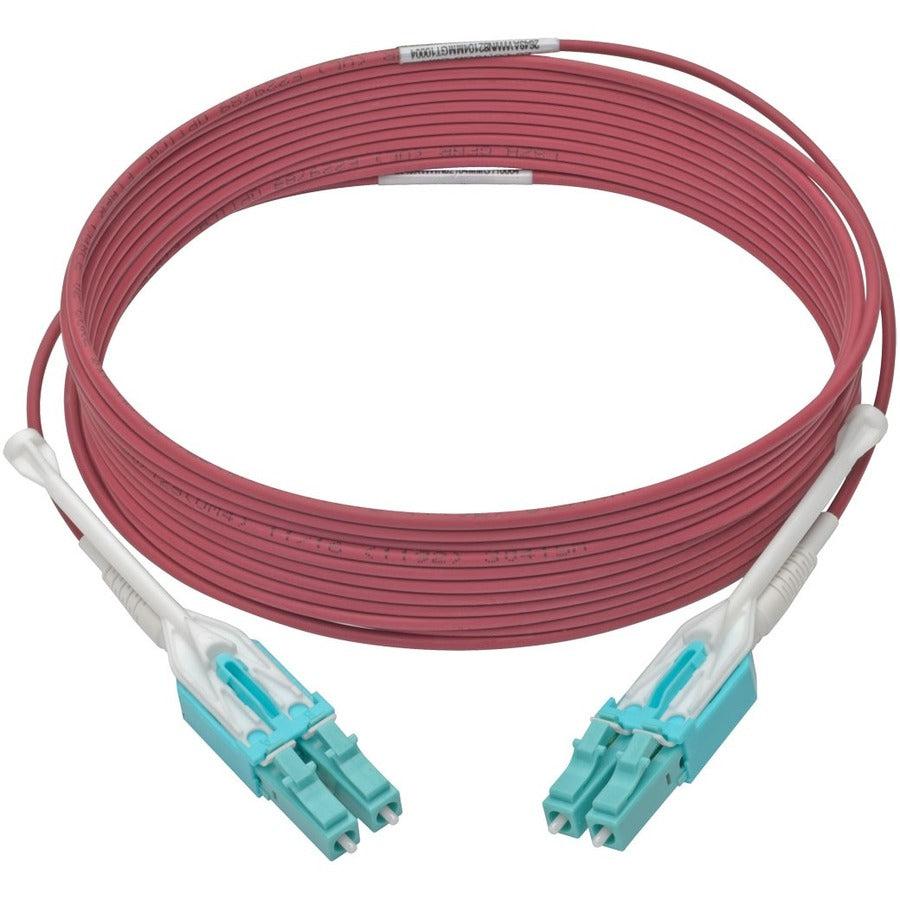 Tripp Lite N821-04M-Mg-T 10G Duplex Multimode 50/125 Om4 Lszh Fiber Optic Cable (Lc/Lc), Push/Pull Tabs, Magenta, 4 M