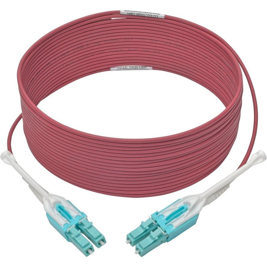 Tripp Lite N821-07M-Mg-T 10G Duplex Multimode 50/125 Om4 Lszh Fiber Optic Cable (Lc/Lc), Push/Pull Tabs, Magenta, 7 M