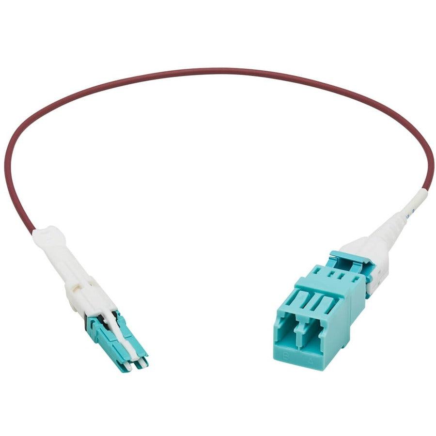 Tripp Lite N822L-001-Mf 400G Duplex Multimode 50/125 Om4 Fiber Optic Cable Adapter (Cs-Pc/Lc-Pc), M/F, Round Lszh Jacket, Magenta, 1 Ft.