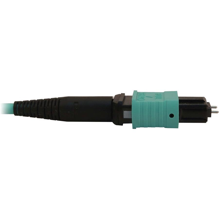 Tripp Lite N842B-10M-12-Mf 40/100/400G Multimode 50/125 Om3 Fiber Optic Cable (12F Mtp/Mpo-Pc M/F), Lszh, Aqua, 10 M (32.8 Ft.)