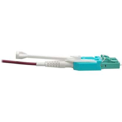 Tripp Lite N845-01M-8L-Mg 40G Mtp/Mpo To 4Xlc Fan-Out Om4 Plenum-Rated Fiber Optic Cable, 40Gbase-Sr4, Push/Pull Tabs, Magenta, 1 M