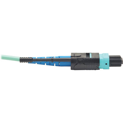 Tripp Lite N846-03M-24-P Mtp/Mpo Patch Cable With Push/Pull Tab Connectors, 100Gbase-Sr10, Cxp, 24 Fiber, 100Gb Om3 Plenum-Rated - Aqua, 3M (10 Ft.)