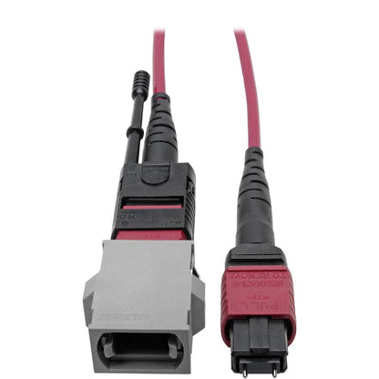 Tripp Lite N846-08N-A2B Mtp/Mpo Parallel Optics Base-8 Migration Fiber Adapter, Polarity A To B, 12 Fiber, 40Gb/100Gb, Om4 M/F, Magenta, 8 In.