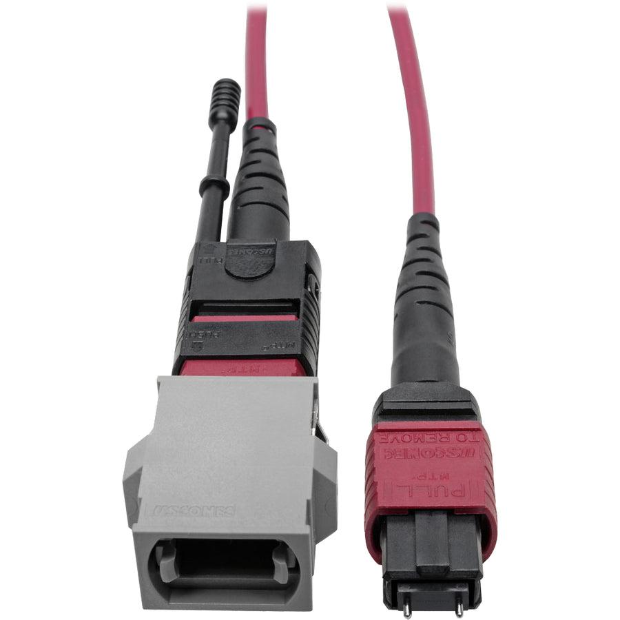 Tripp Lite N846-08N-C2B Mtp/Mpo Parallel Optics Base-8 Migration Fiber Adapter, Polarity C To B, 12 Fiber, 40Gb/100Gb, Om4 M/F, Magenta, 8 In.