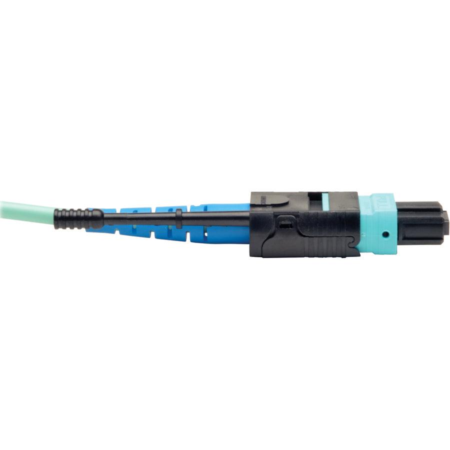 Tripp Lite N846-10M-24-P Mtp/Mpo Patch Cable With Push/Pull Tab Connectors, 100Gbase-Sr10, Cxp, 24 Fiber, 100Gb Om3 Plenum-Rated - Aqua, 10M (33 Ft.)