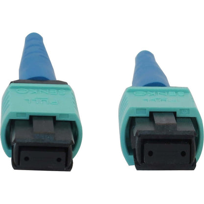 Tripp Lite N846B-01M-24-P 40/100/400G Multimode 50/125 Om3 Fiber Optic Cable (24F Mtp/Mpo-Pc F/F), Lszh, Aqua, 1 M (3.3 Ft.)