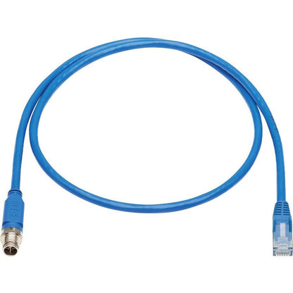 Tripp Lite Nm12-602-01M-Bl M12 X-Code Cat6 1G Utp Cmr-Lp Ethernet Cable (M12 M/Rj45 M), Ip68, Poe, Blue, 1 M (3.3 Ft.)