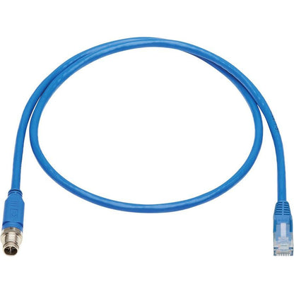 Tripp Lite Nm12-602-02M-Bl M12 X-Code Cat6 1G Utp Cmr-Lp Ethernet Cable (M12 M/Rj45 M), Ip68, Poe, Blue, 2 M (6.6 Ft.)