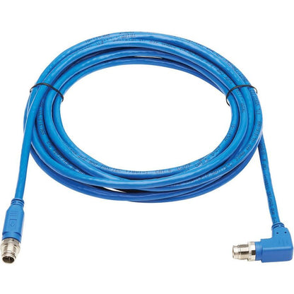 Tripp Lite Nm12-603-03M-Bl M12 X-Code Cat6 1G Utp Cmr-Lp Ethernet Cable (Right-Angle M/M), Ip68, Poe, Blue, 3 M (9.8 Ft.)