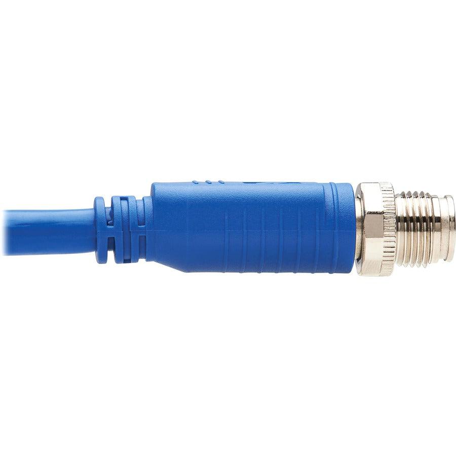 Tripp Lite Nm12-6A1-01M-Bl M12 X-Code Cat6A 10G F/Utp Cmr-Lp Shielded Ethernet Cable (M/M), Ip68, Poe, Blue, 1 M (3.3 Ft.)