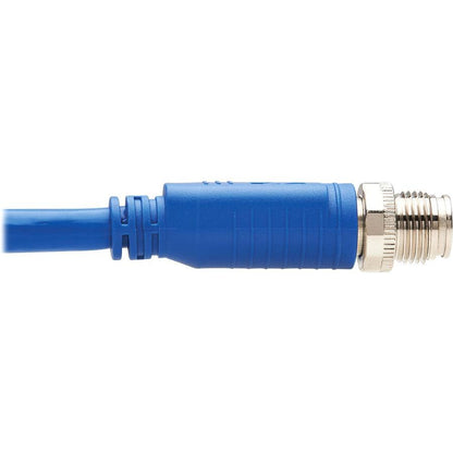 Tripp Lite Nm12-6A2-01M-Bl M12 X-Code Cat6A 10G F/Utp Cmr-Lp Shielded Ethernet Cable (M12 M/Rj45 M), Ip68, Poe, Blue, 1 M (3.3 Ft.)