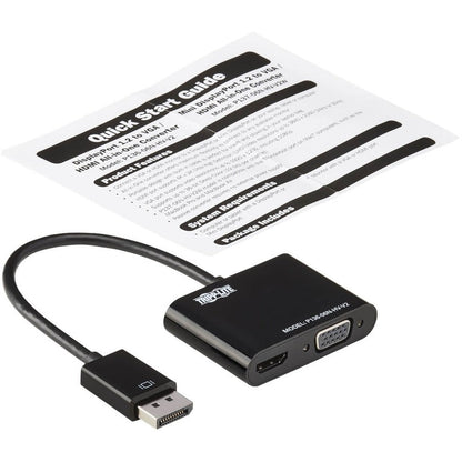 Tripp Lite P136-06N-Hv-V2 Displayport To Vga/Hdmi All-In-One Converter Adapter, Dp Ver 1.2, 4K 30 Hz Hdmi