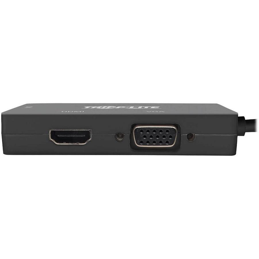 Tripp Lite P137-06N-Hdvk6B Keyspan Mini Displayport To Vga/Dvi/Hdmi All-In-One Video Converter Adapter, 4K 60 Hz Hdmi, Dp 1.2, Black, 6 In.
