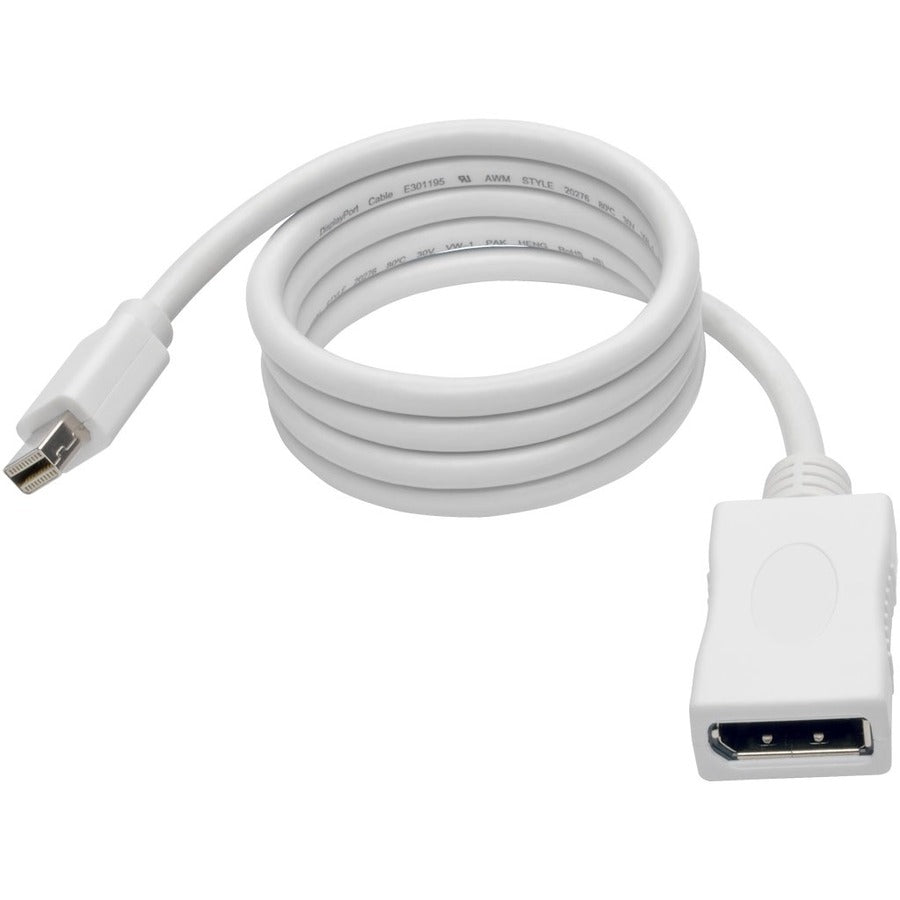 Tripp Lite P139-003-Dp-V2B Keyspan Mini Displayport To Displayport Adapter Cable (M/F), 4K 60 Hz, Dp 1.2, Hdcp 2.2, 3 Ft. (0.9 M)