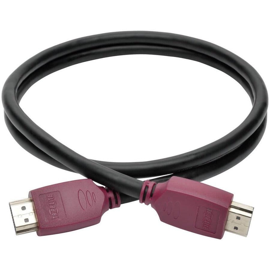 Tripp Lite P569-003-Cert 4K Hdmi Cable With Ethernet (M/M) - 4K 60 Hz, Gripping Connectors, 3 Ft.